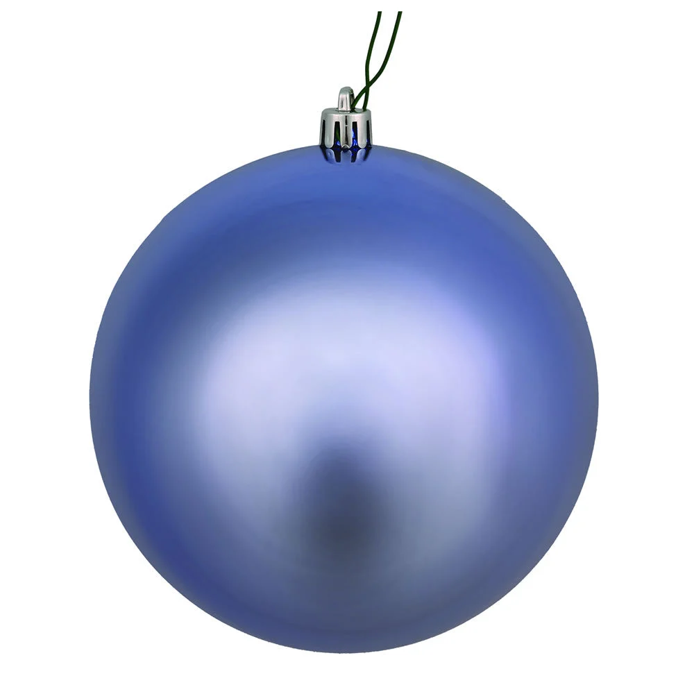 Vickerman N593029DSV 12" Periwinkle Shiny Ball Ornament