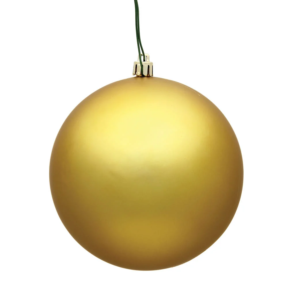 Vickerman N593008DMV 12" Gold Matte Ball Ornament