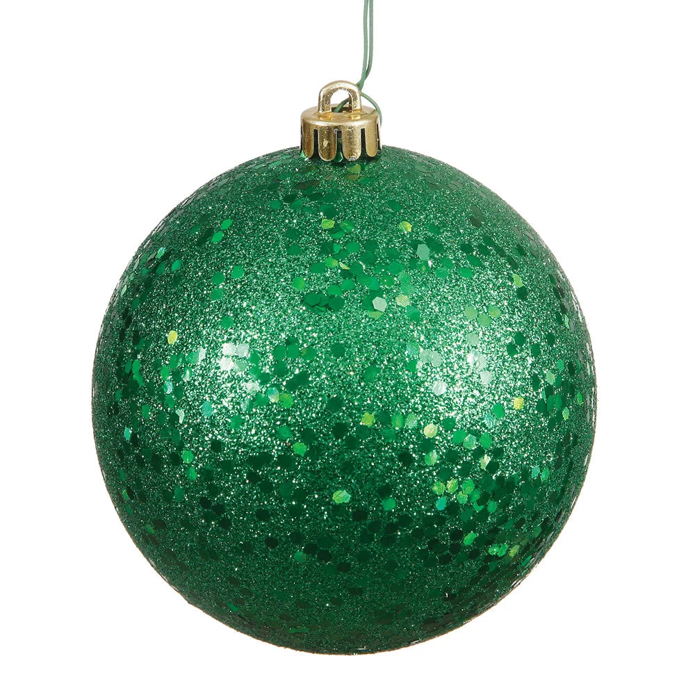 Vickerman N593004DQ 12" Green Sequin Ball Ornament