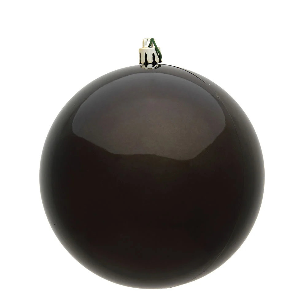 Vickerman N592584DSV 10" Gunmetal Shiny Ball Ornament