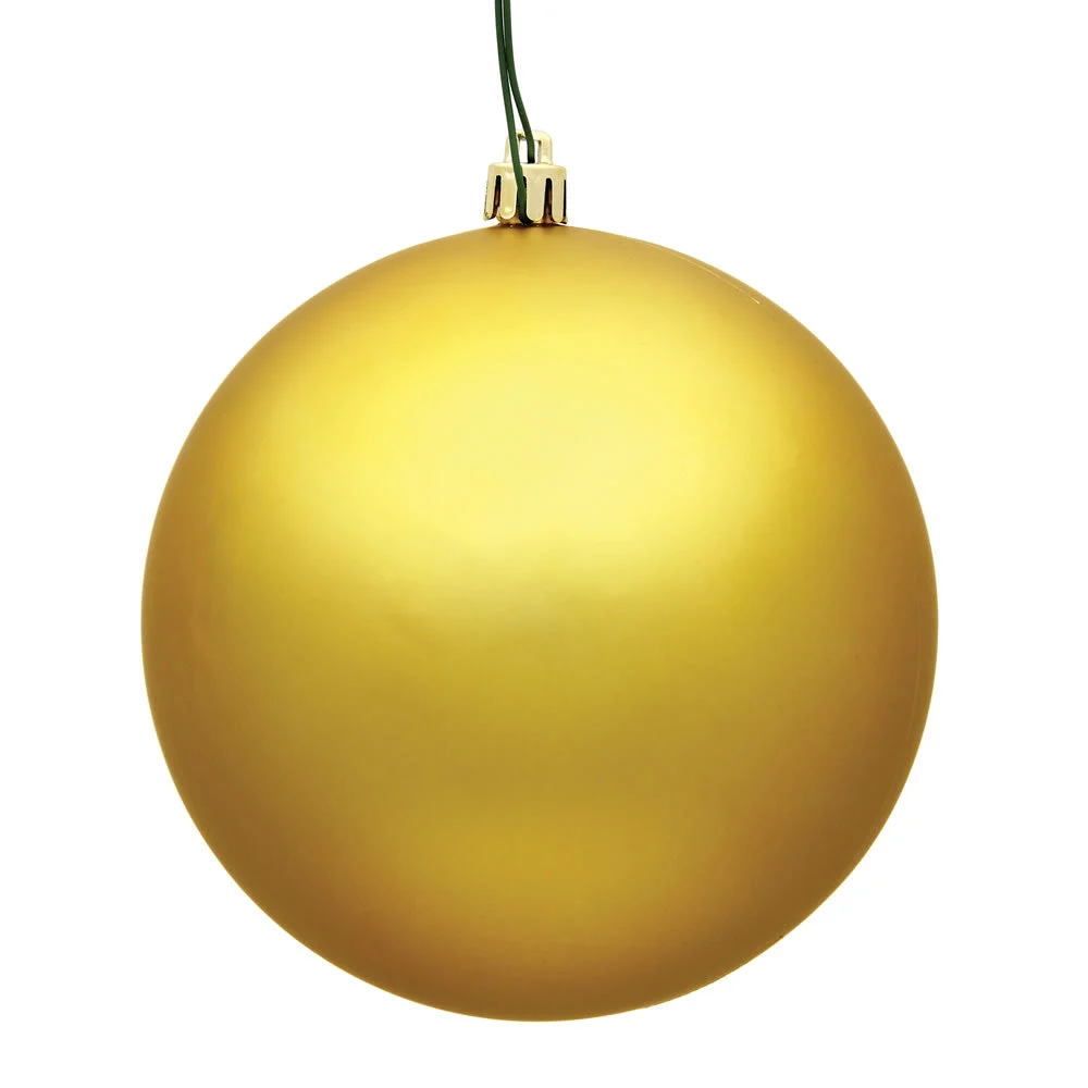 Vickerman N593037DMV 12" Honey Gold Matte Ball Ornament