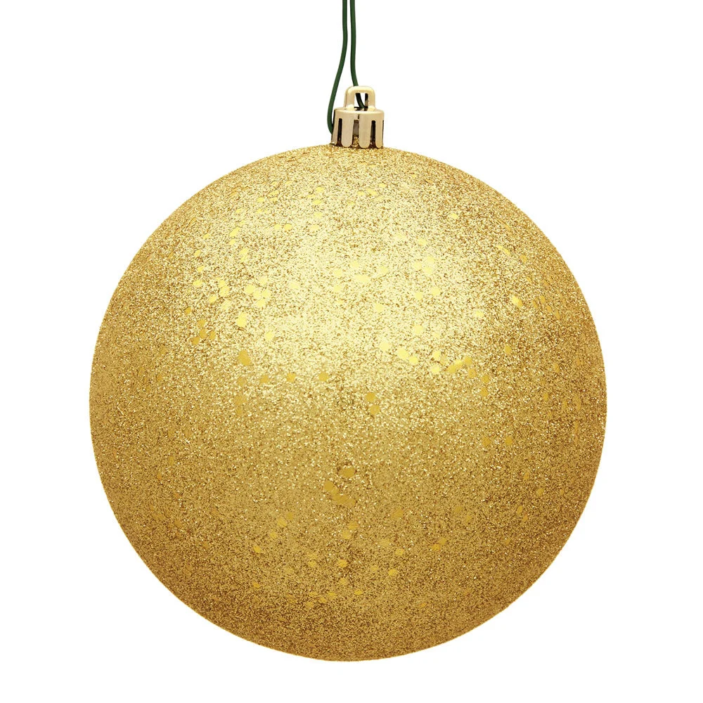 Vickerman N593037DQ 12" Honey Gold Sequin Ball Ornament