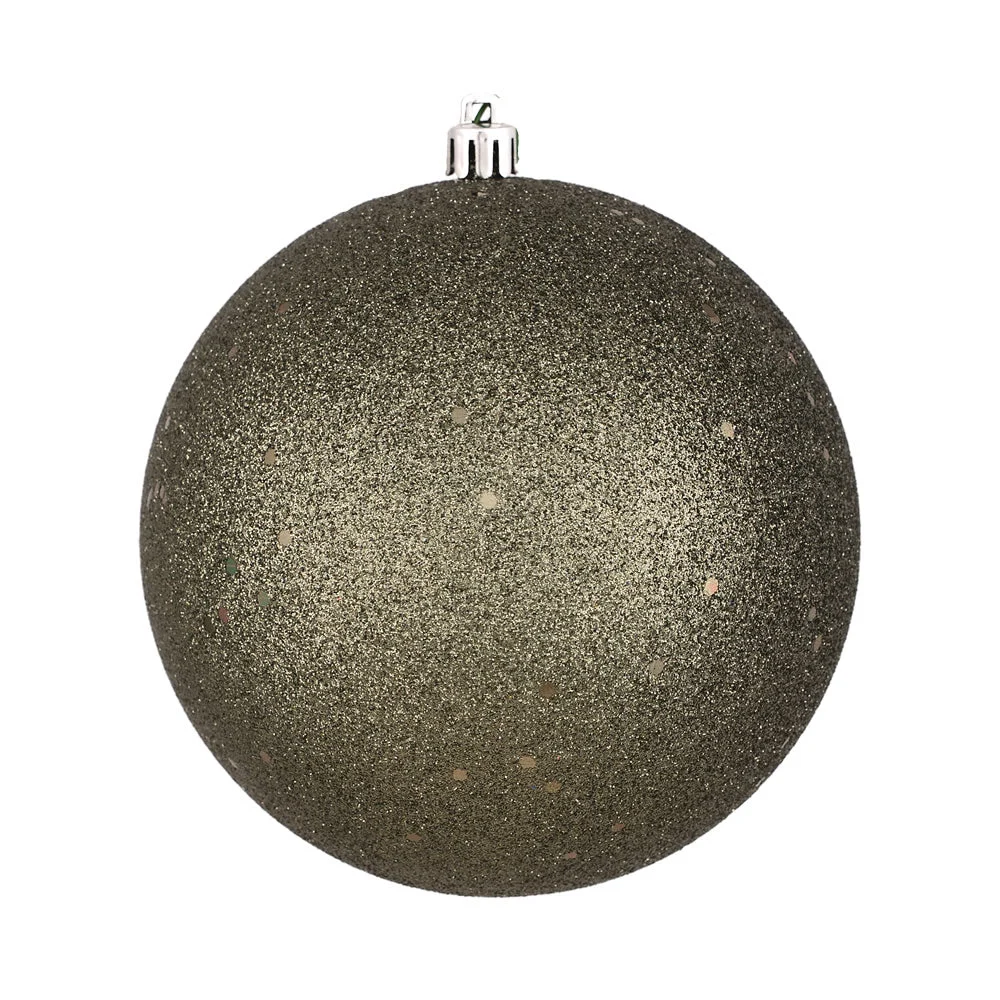 Vickerman N593025DQ 12" Limestone Sequin Ball Drilled 1 Per Bag