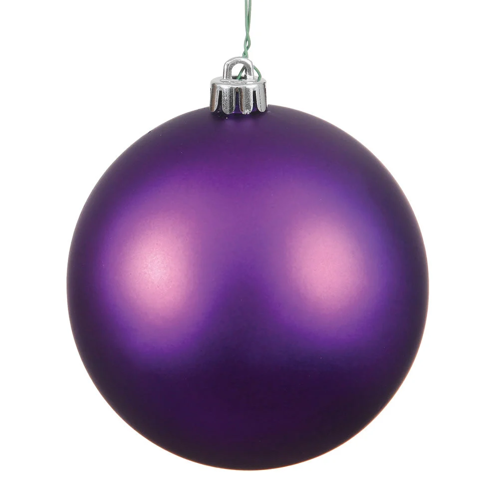 Vickerman N593026DMV 12" Plum Matte Ball Ornament