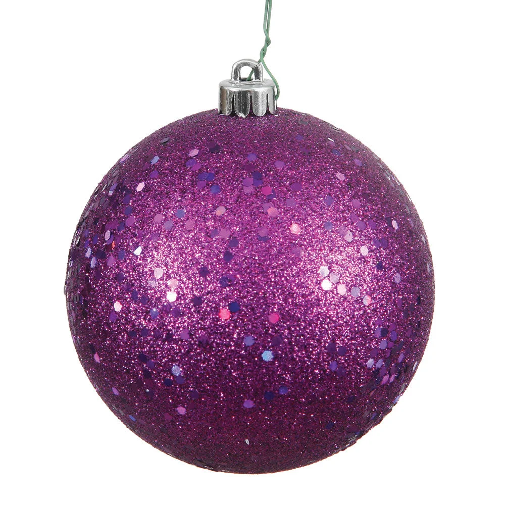 Vickerman N593026DQ 12" Plum Sequin Ball Ornament