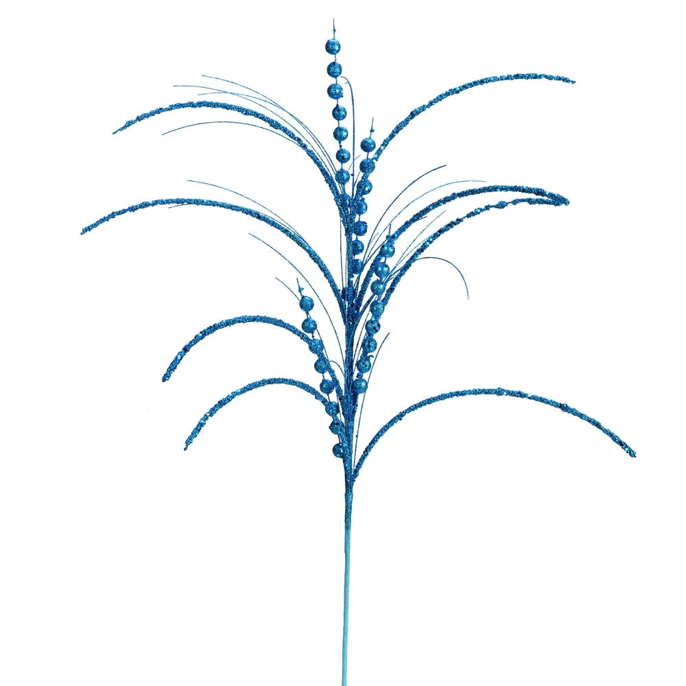 Vickerman QG192412 29" Turquoise Glitter Harvest Artificial Christmas Spray. Includes 6 Sprays Per Pack.