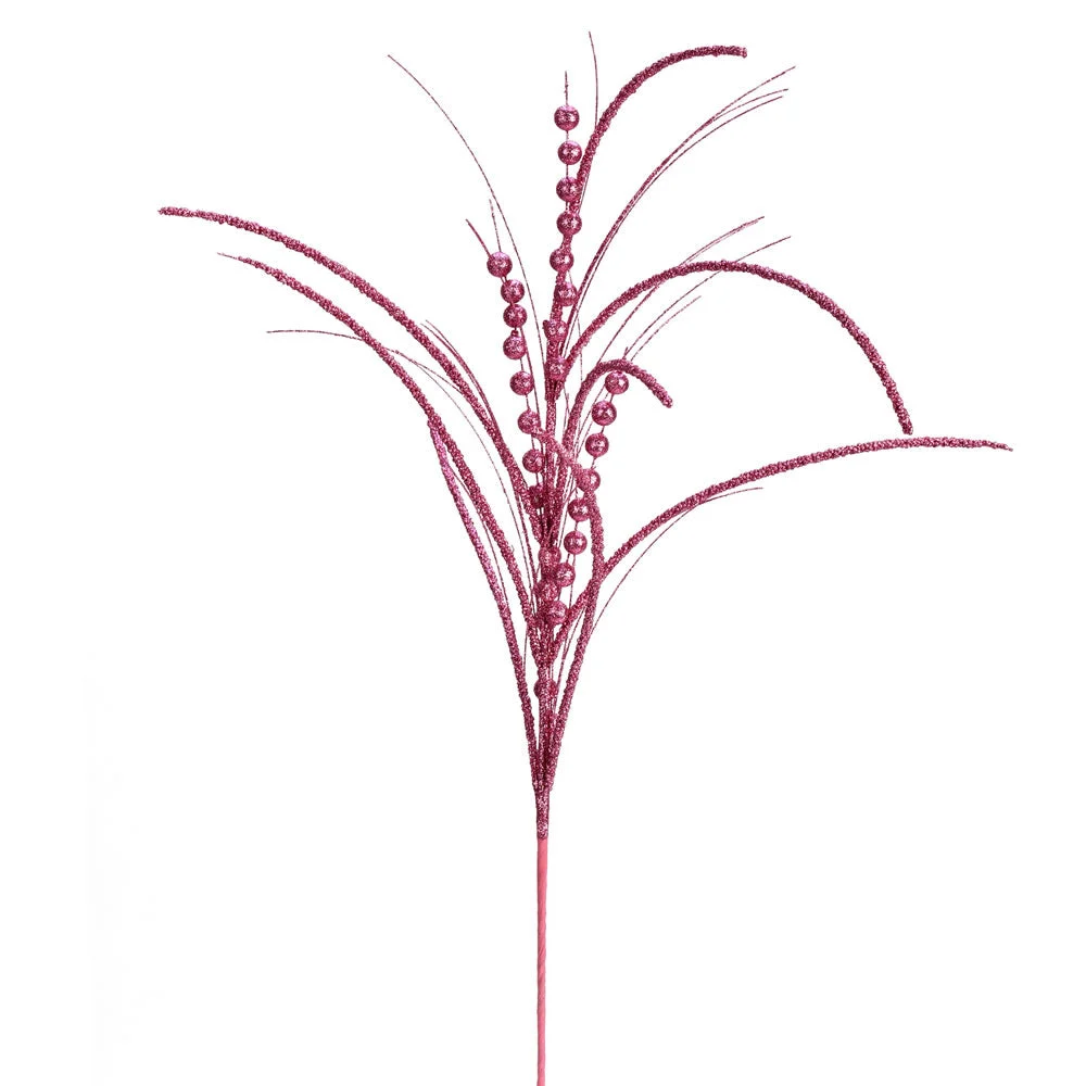 Vickerman QG192445 29" Mauve Glitter Harvest Artificial Christmas Spray. Includes 6 Sprays Per Pack.