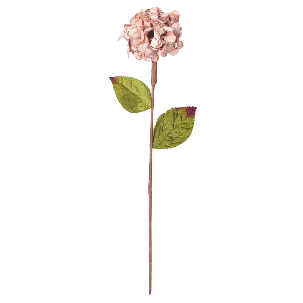 Vickerman QG212358 17" Artificial Rose Gold Hydrangea Christmas Spray 3 Per Bag