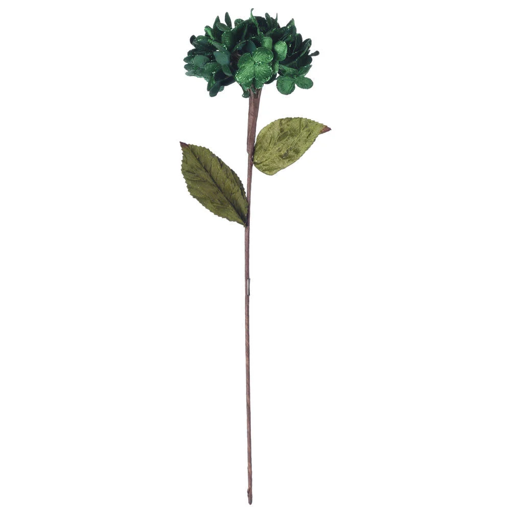 Vickerman QG212374 17" Artificial Emerald Hydrangea Christmas Spray 3 Per Bag