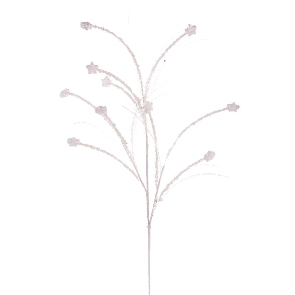 Vickerman QG221711 36" White Mini Star Glitter Spray 6 Per Bag.