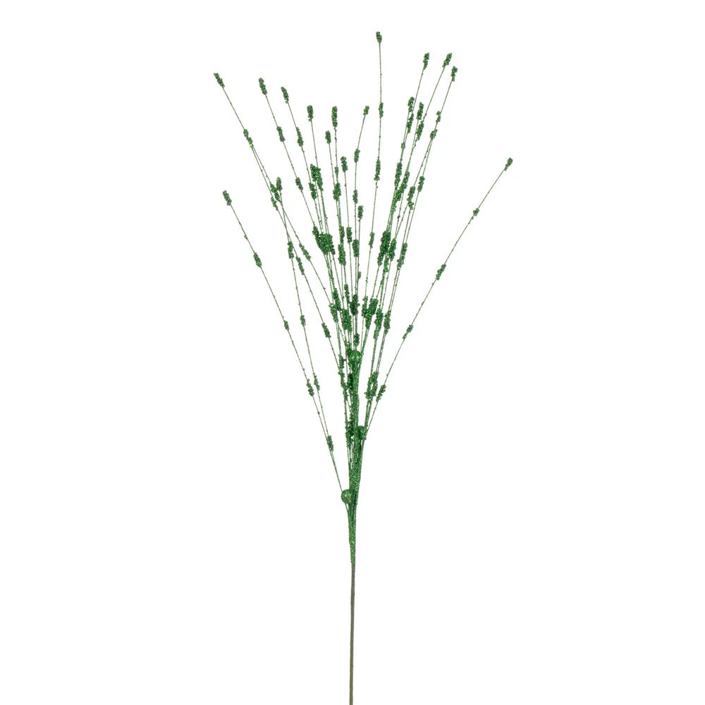 Vickerman QG221904 36" Green Berry Glitter Spray 6 Per Bag.