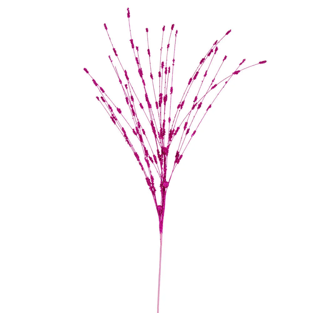 Vickerman QG221913 36" Hot Pink Berry Glitter Spray 6 Per Bag.