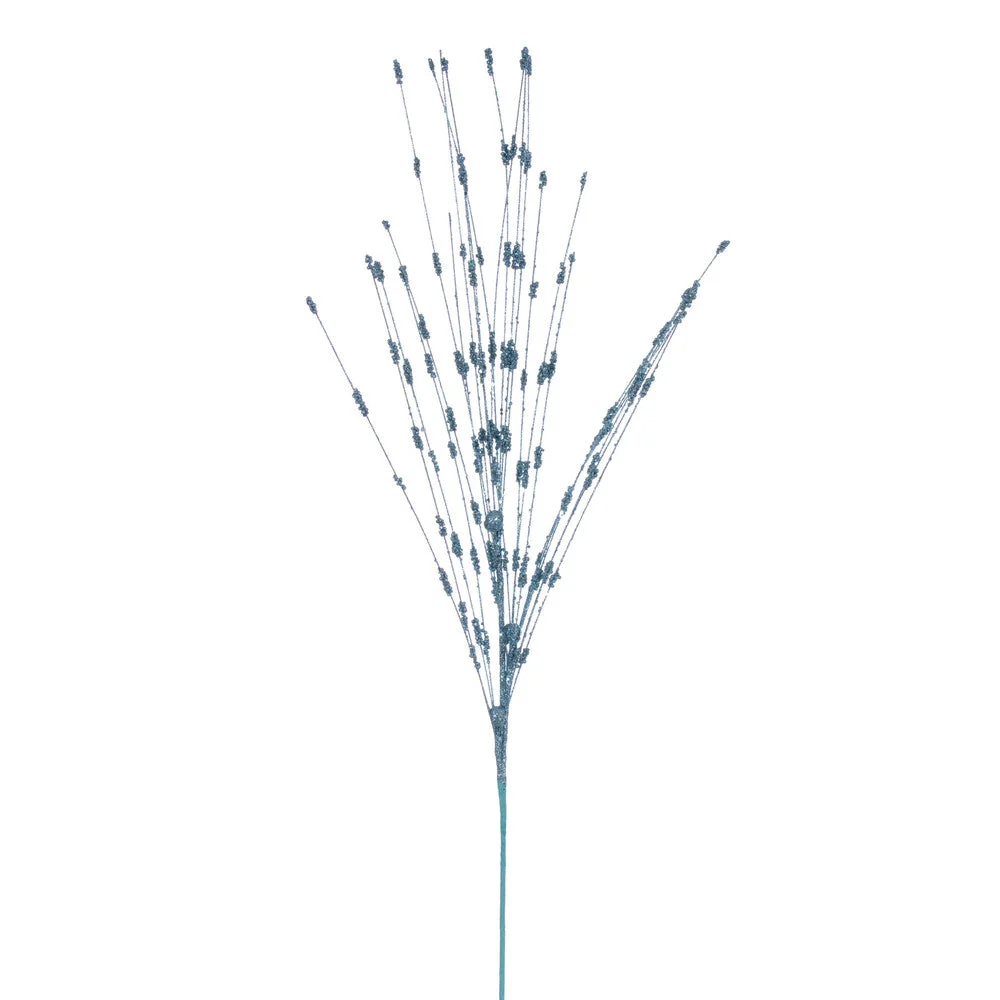 Vickerman QG221932 36" Baby Blue Berry Glitter Spray 6 Per Bag.