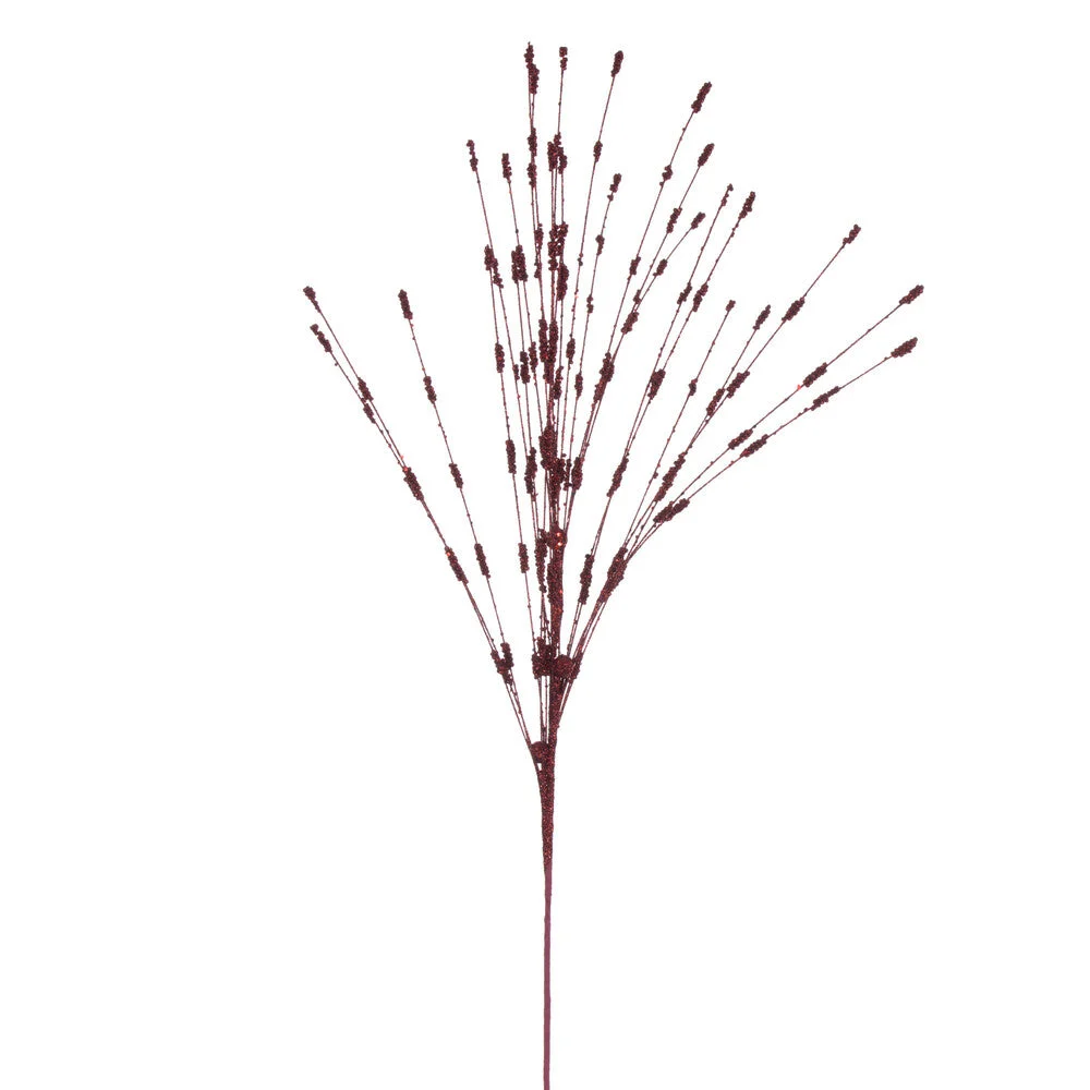 Vickerman QG221965 36" Burgundy Berry Glitter Spray 6 Per Bag.