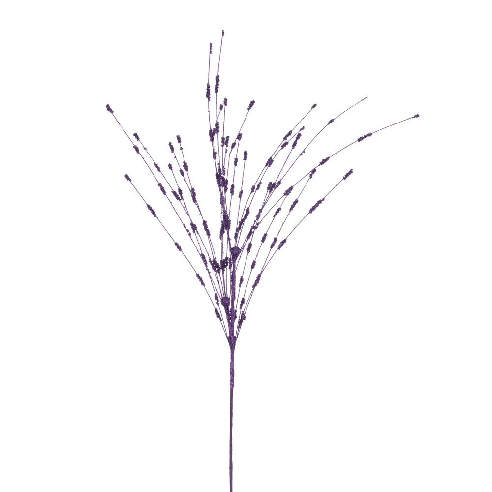 Vickerman QG221966 36" Purple Berry Glitter Spray 6 Per Bag.