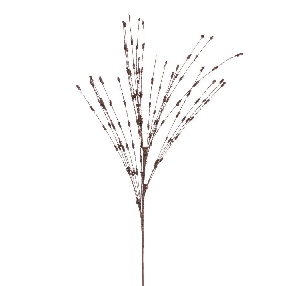 Vickerman QG221976 36" Mocha Berry Glitter Spray 6 Per Bag.