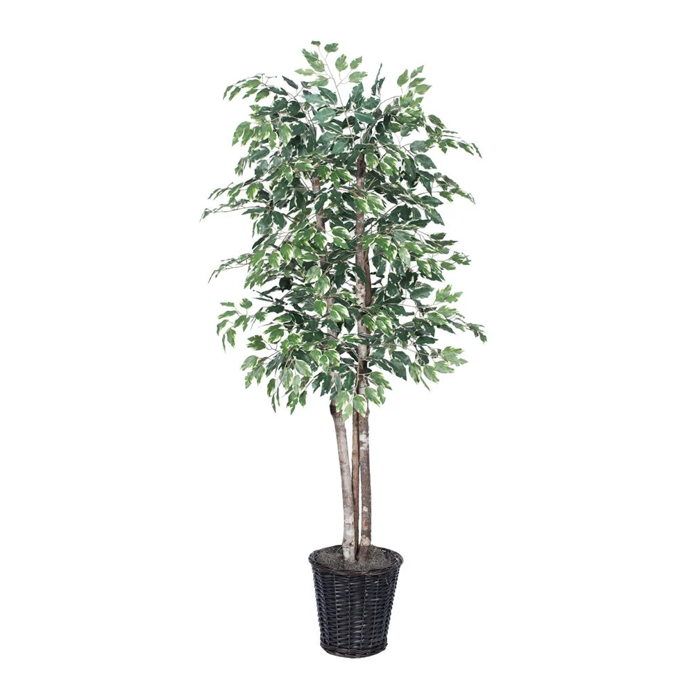 Vickerman TDX0260 6' Artificial Variegated Deluxe Rattan Basket.