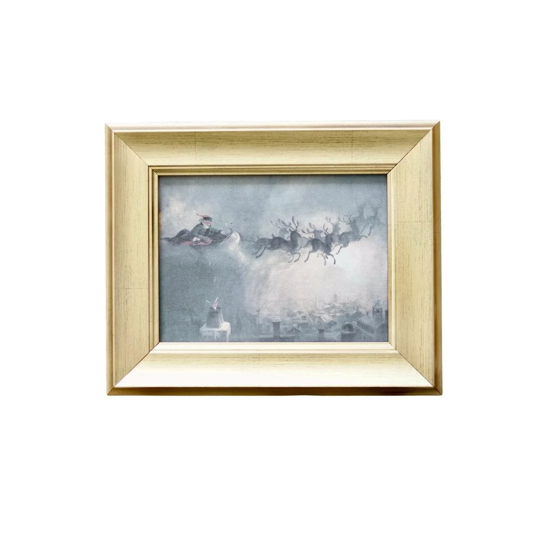 A Christmas Night Framed Antique Art