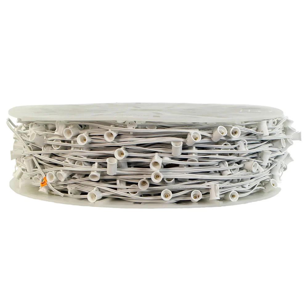 Vickerman V471946 1000' C7 Socket Wire With 1000 C7 Sockets On Spt-2 18 Wire Gauge White
