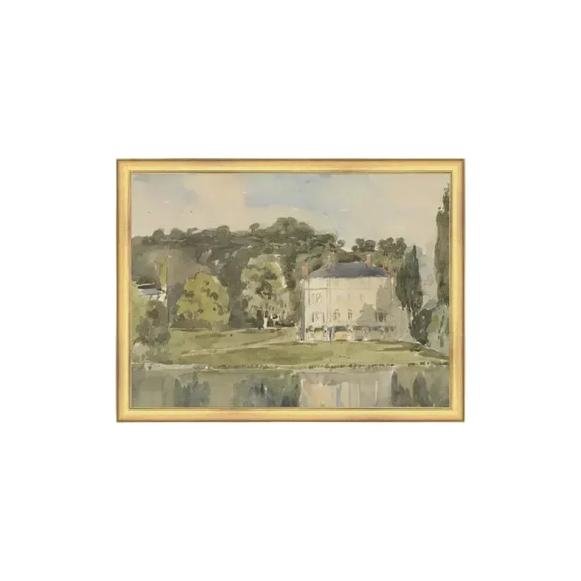 View Of Chateau at Folembray Framed Artwork
