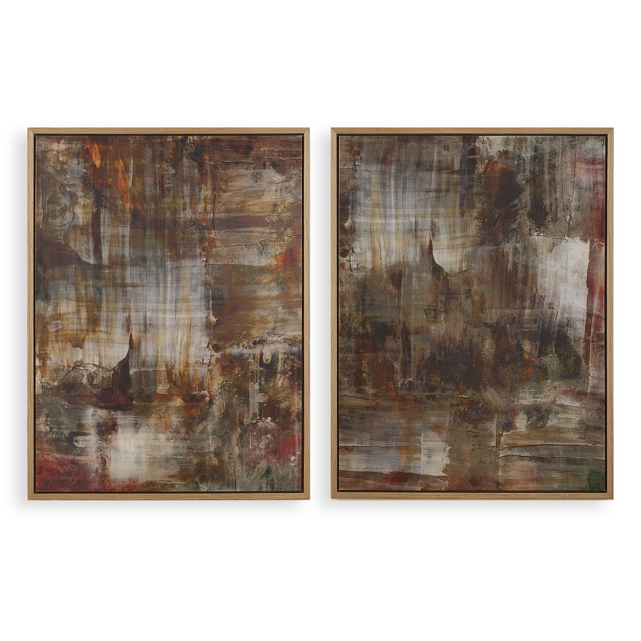 Molten Patina Framed Canvases // Set of 2