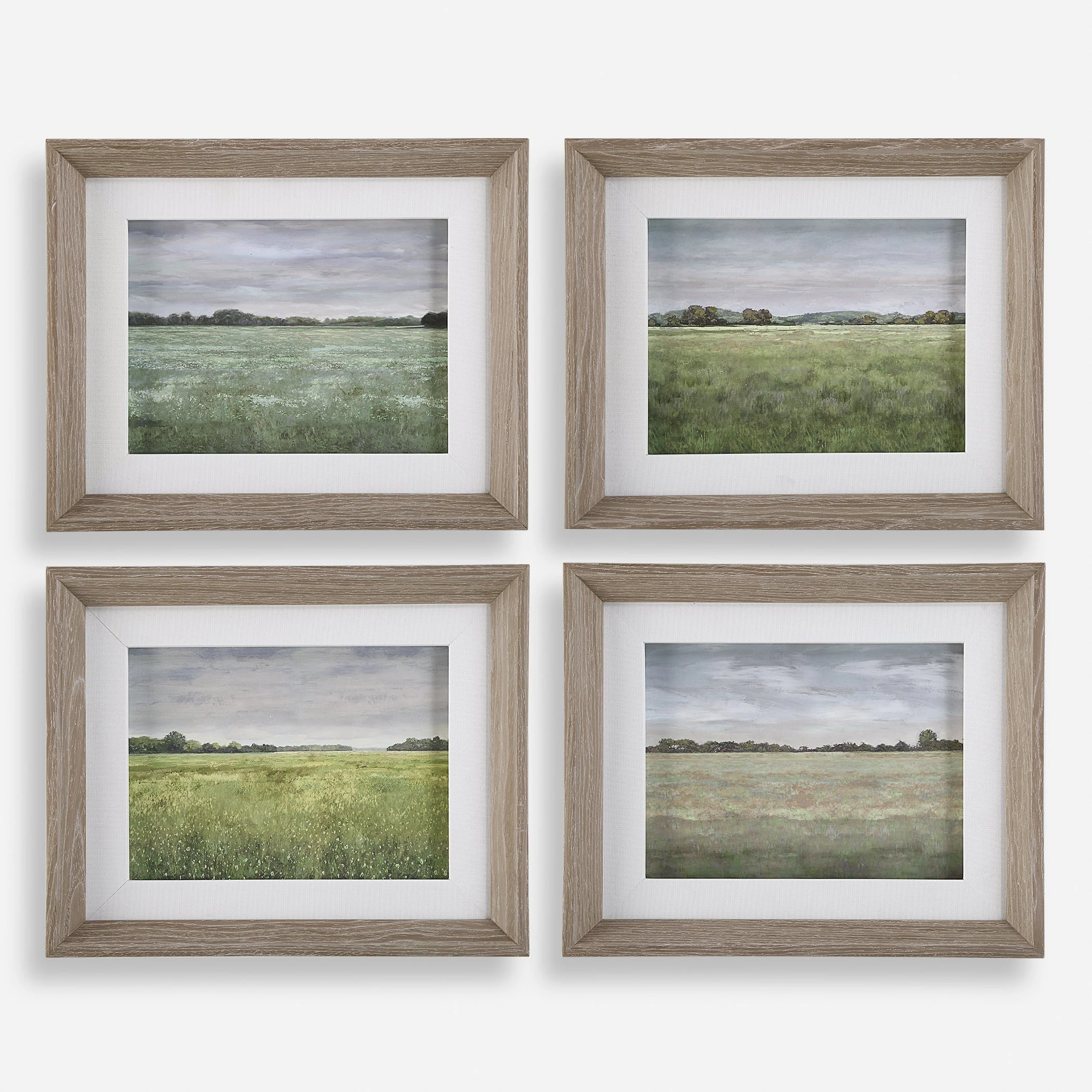 Quiet Meadows Framed Prints // Set of 4