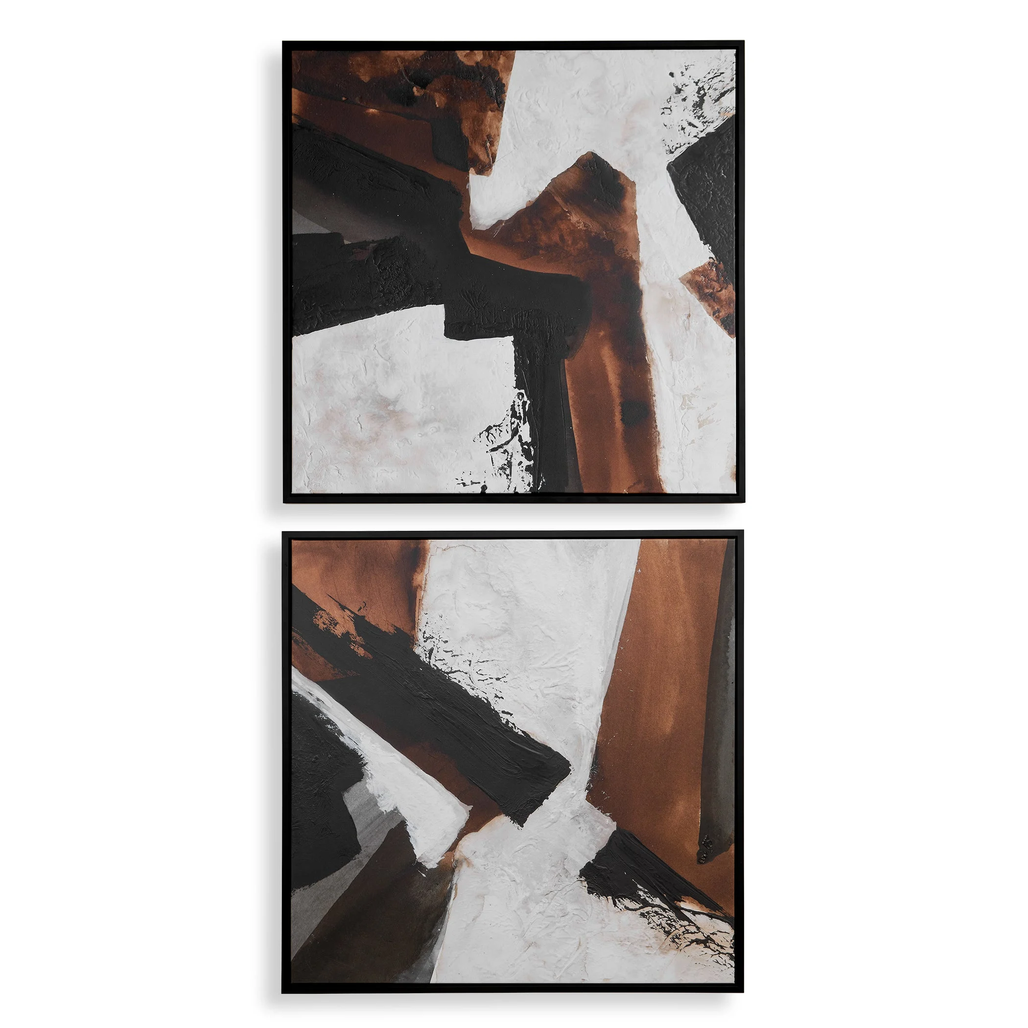 Tactile Inspiration Framed Abstract Art // Set of 2