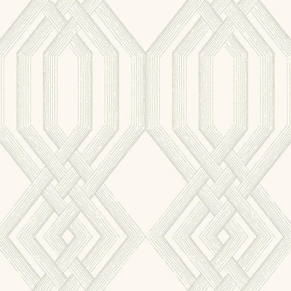Ettched Lattice Wallpaper // Taupe