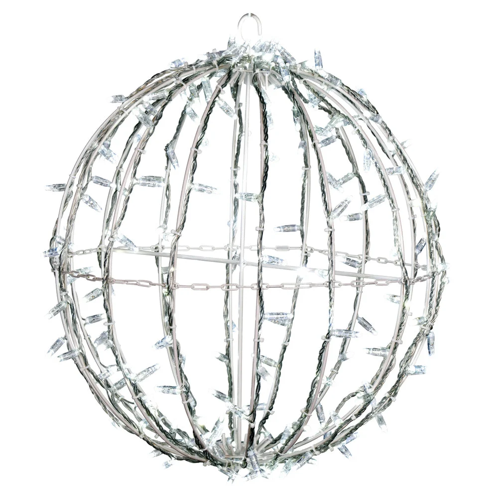 Vickerman X20LED05 180Lt X 20" Fold Flat Cool White LED Jumbo Hanging Sphere.