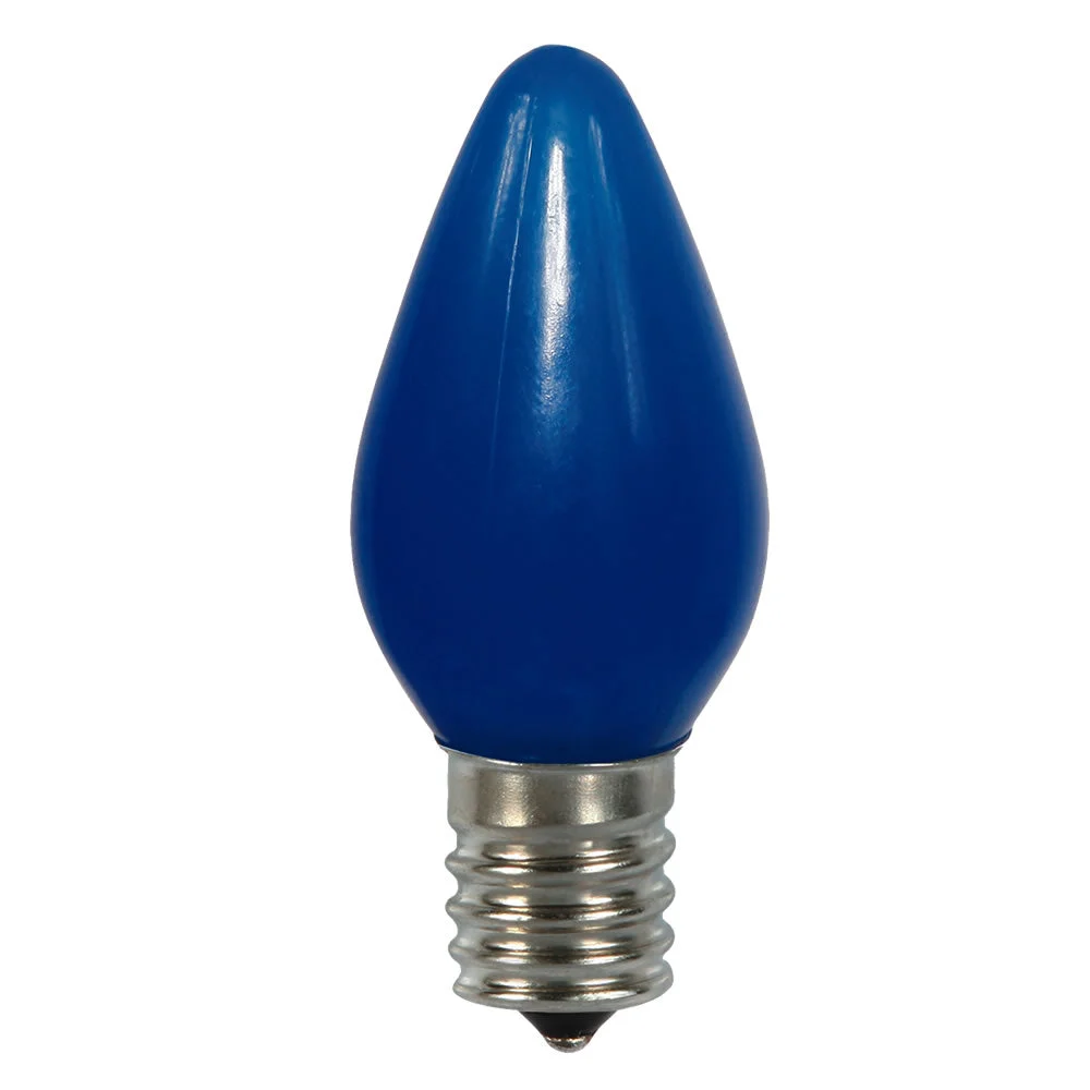 Vickerman XLEDSC72T-25 C7 Ceramic LED Blue Twinkle Bulb Nickel Base 130V .96 Watts 25 Bulbs Per Pack