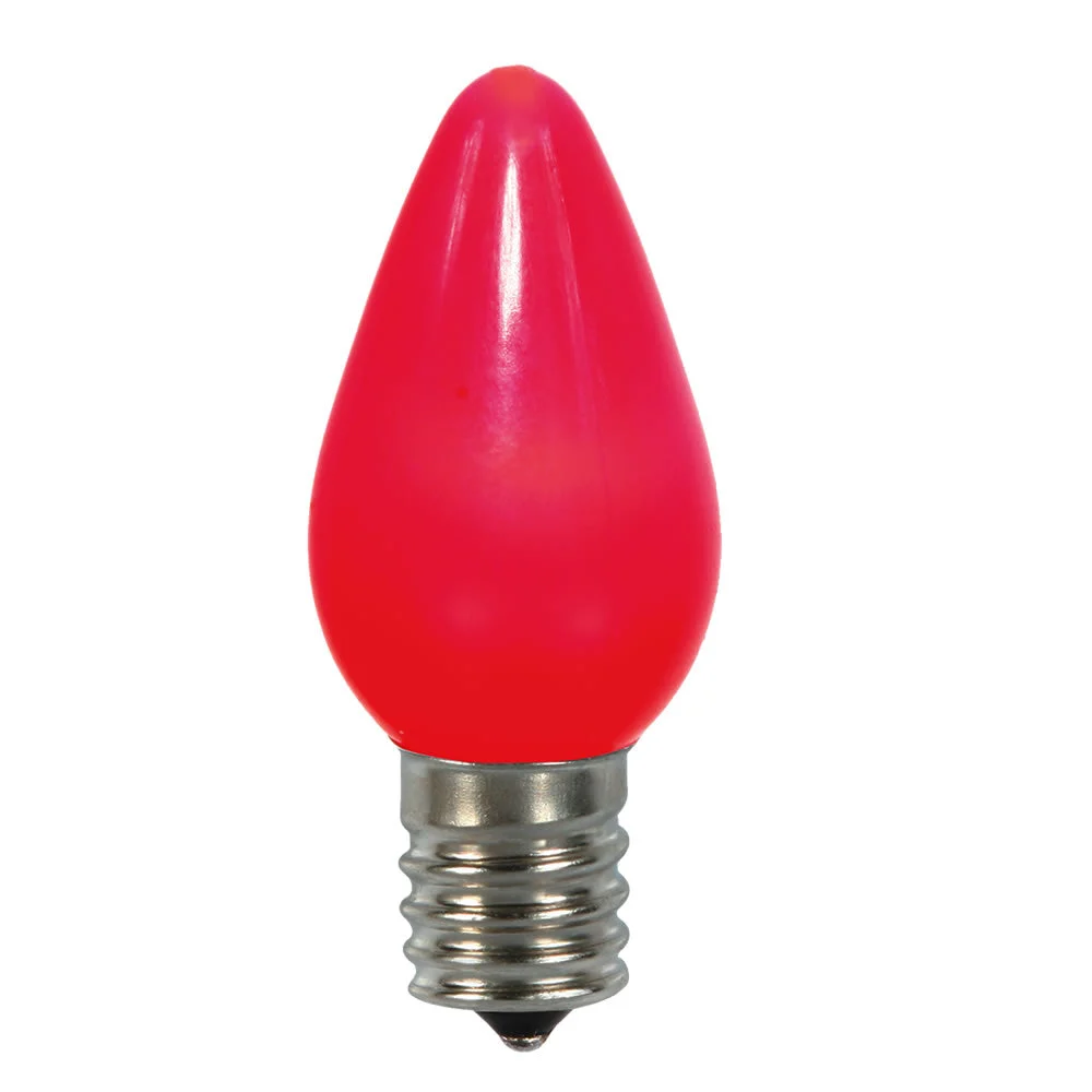 Vickerman XLEDSC73T-25 C7 Ceramic LED Red Twinkle Bulb Nickel Base 130V .96 Watts 25 Bulbs Per Pack