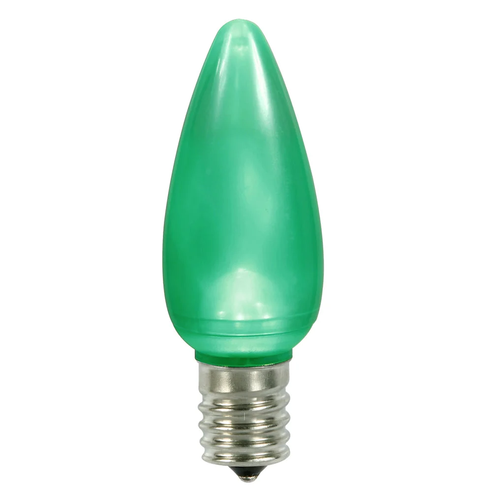 Vickerman XLEDSC94T-25 C9 Ceramic LED Green Twinkle Bulb Nickel Base 130V .96 Watts 25 Bulbs Per Pack