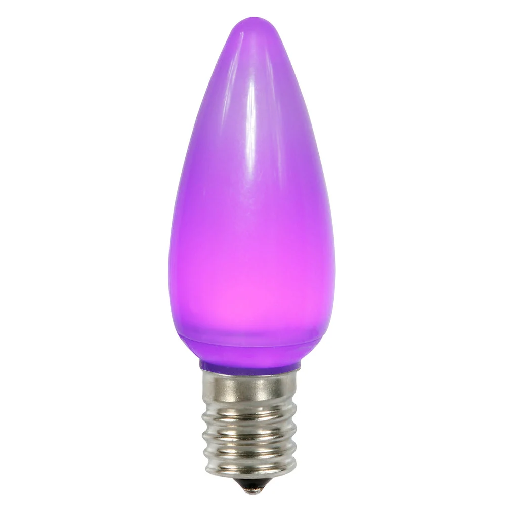 Vickerman XLEDSC96T-25 C9 Ceramic LED Purple Twinkle Bulb Nickel Base 130V .96 Watts 25 Bulbs Per Pack
