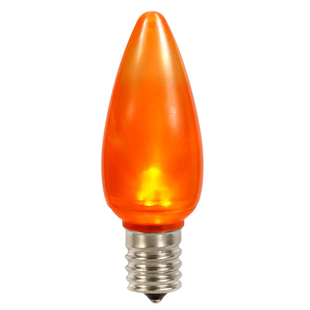 Vickerman XLEDSC98-25 C9 Ceramic LED Orange Bulb Nickel Base 130V .96 Watts 5 Diodes 25 Bulbs Per Pack