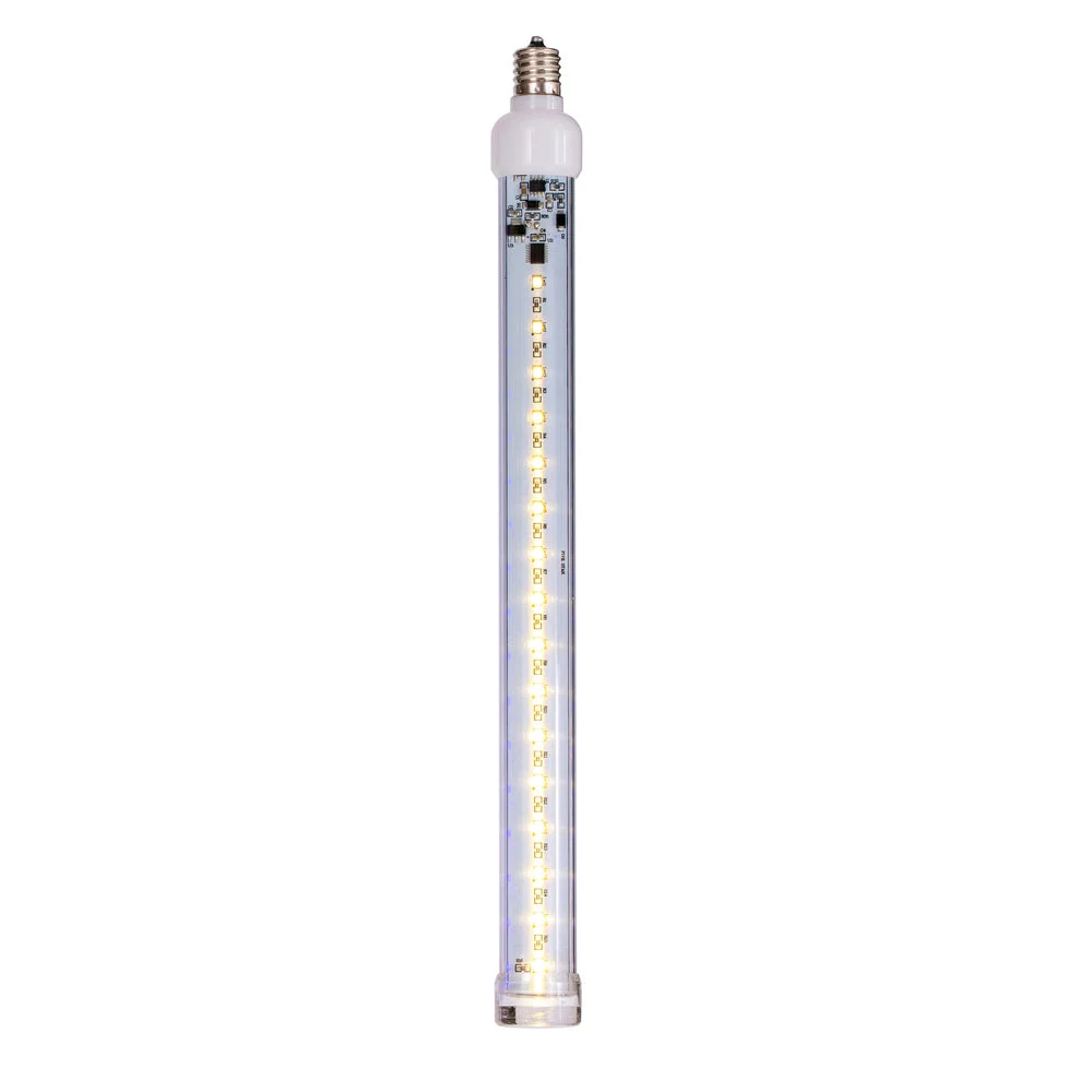Vickerman XS12C91 5 Pack Of 12" Warm White LED Snowfall Tube Bulb C9-E17 Nickel Base