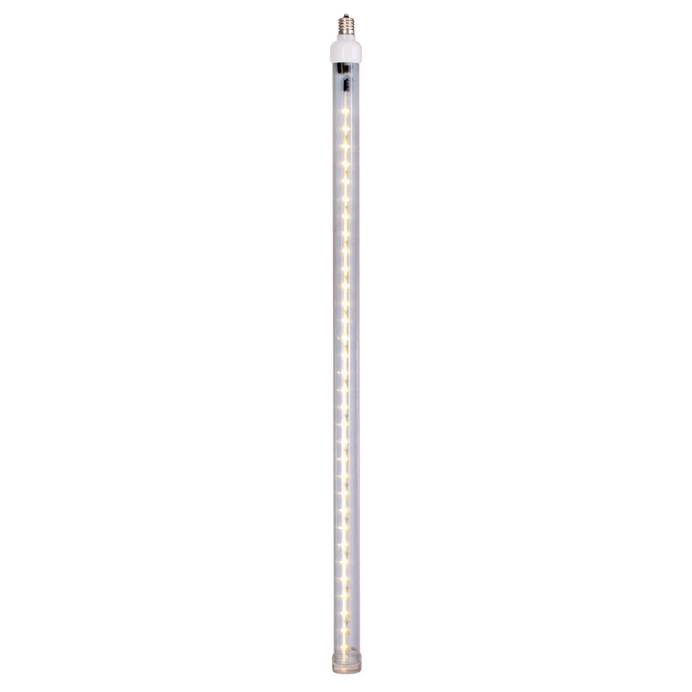 Vickerman XS24C91 5 Pack Of 24" Warm White LED Snowfall Tube Bulb C9-E17 Nickel Base.