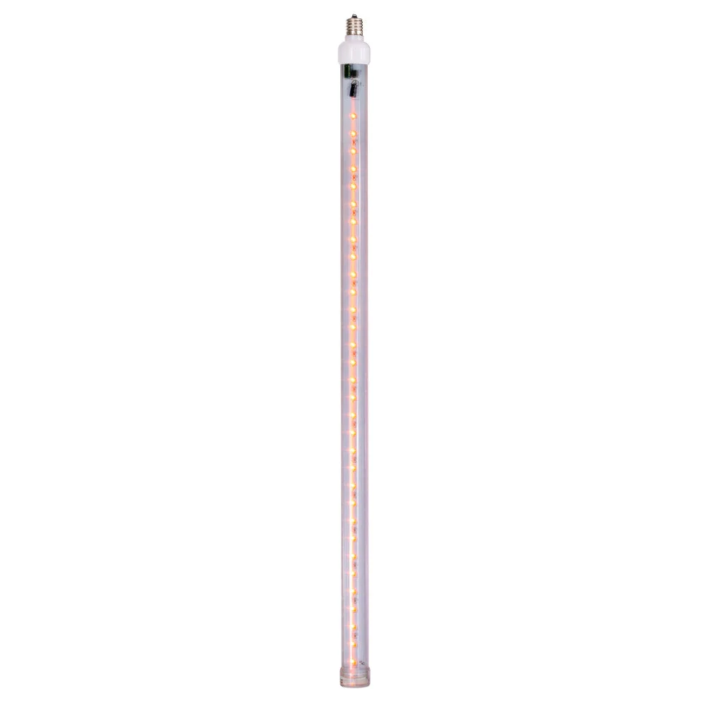 Vickerman XS24C98 5 Pack Of 24" Orange LED Snowfall Tube Bulb C9-E17 Nickel Base.