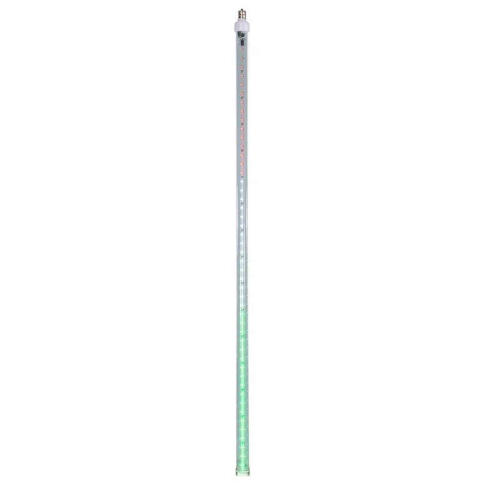 Vickerman XS36C124 5 Pack Of 36" Red-White-Green LED Snowfall Tube Bulb C9-E17 Nickel Base.