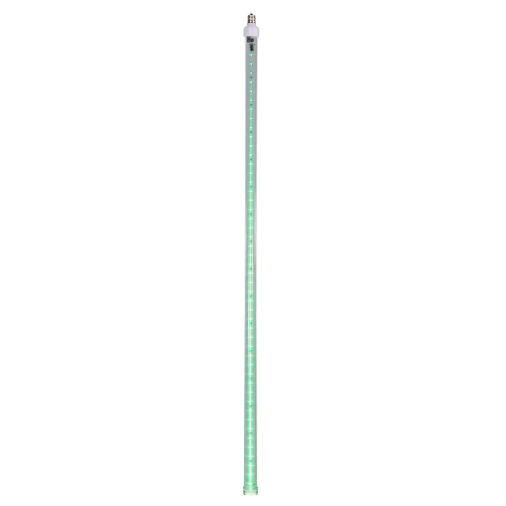Vickerman XS36C94 5 Pack Of 36" Green LED Snowfall Tube Bulb  96 Smd Doublesided Diodes C9-E17 Nickel Base