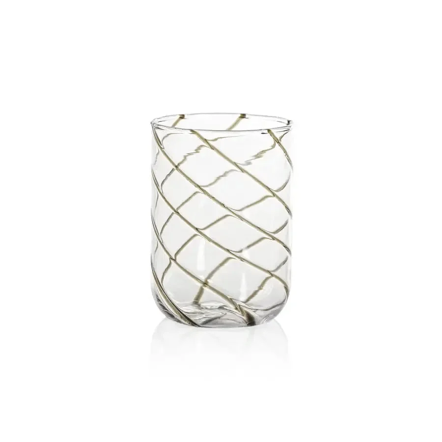 Swirl Design Glass Tumbler // Gray