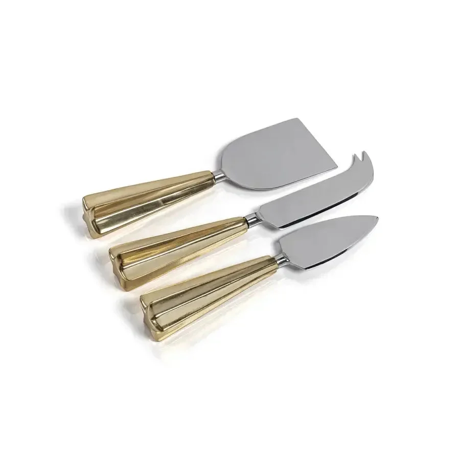 Star Gold Cheese Knives Set