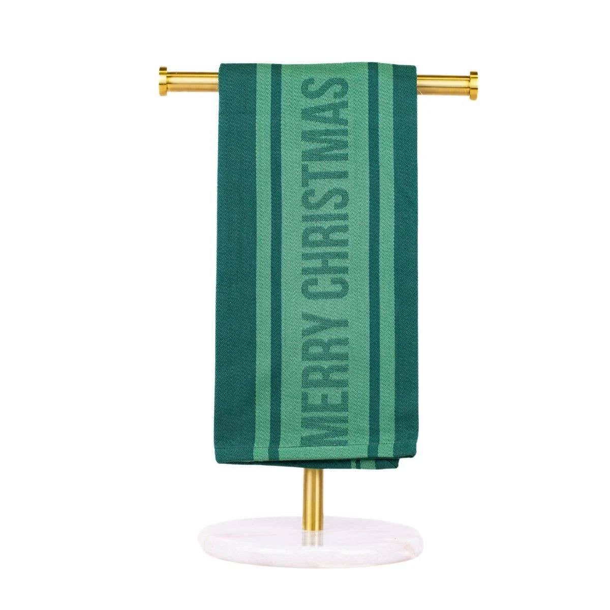 Merry Christmas Jacquard Hand Towel // Dark Green
