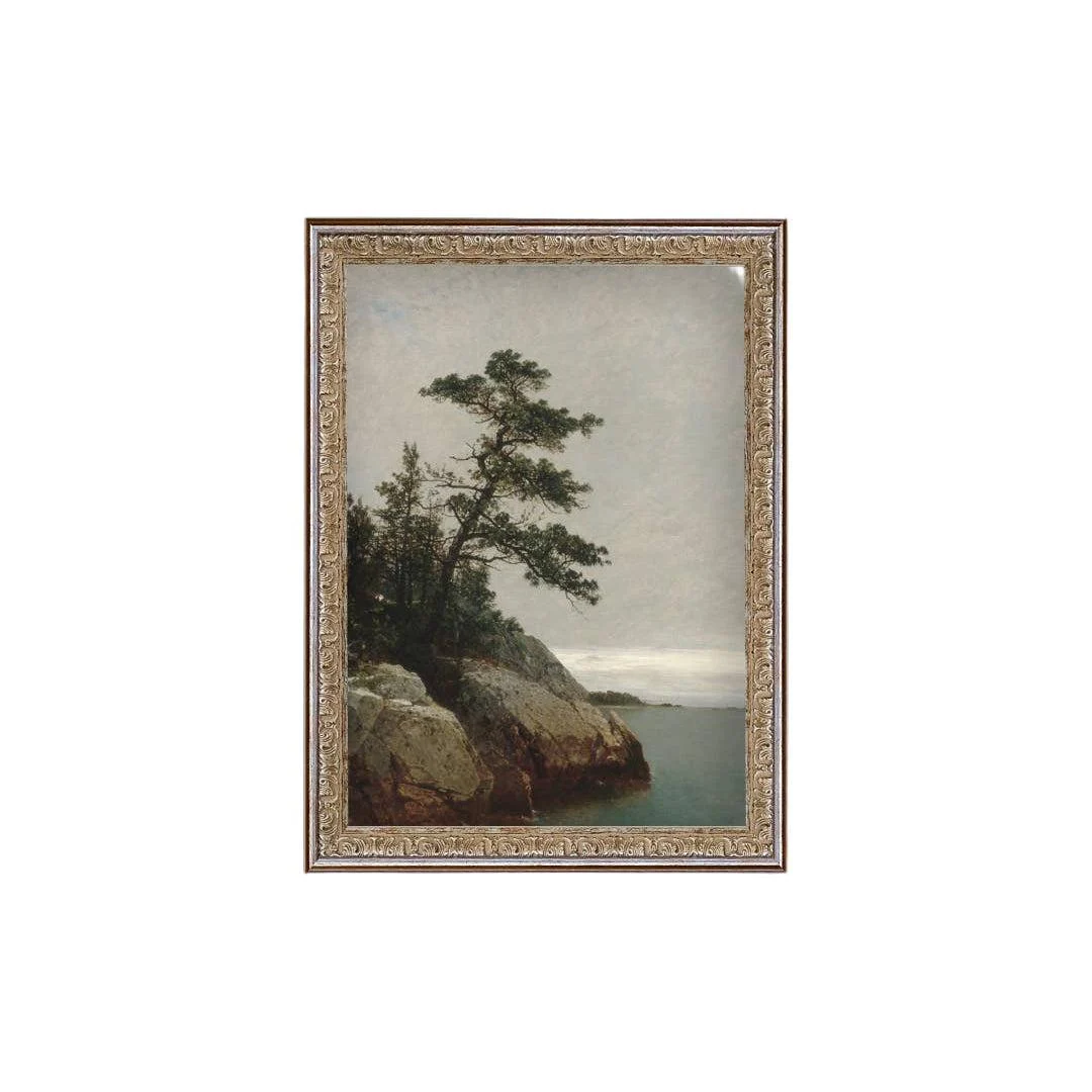 Ocean Side Framed Antique Art