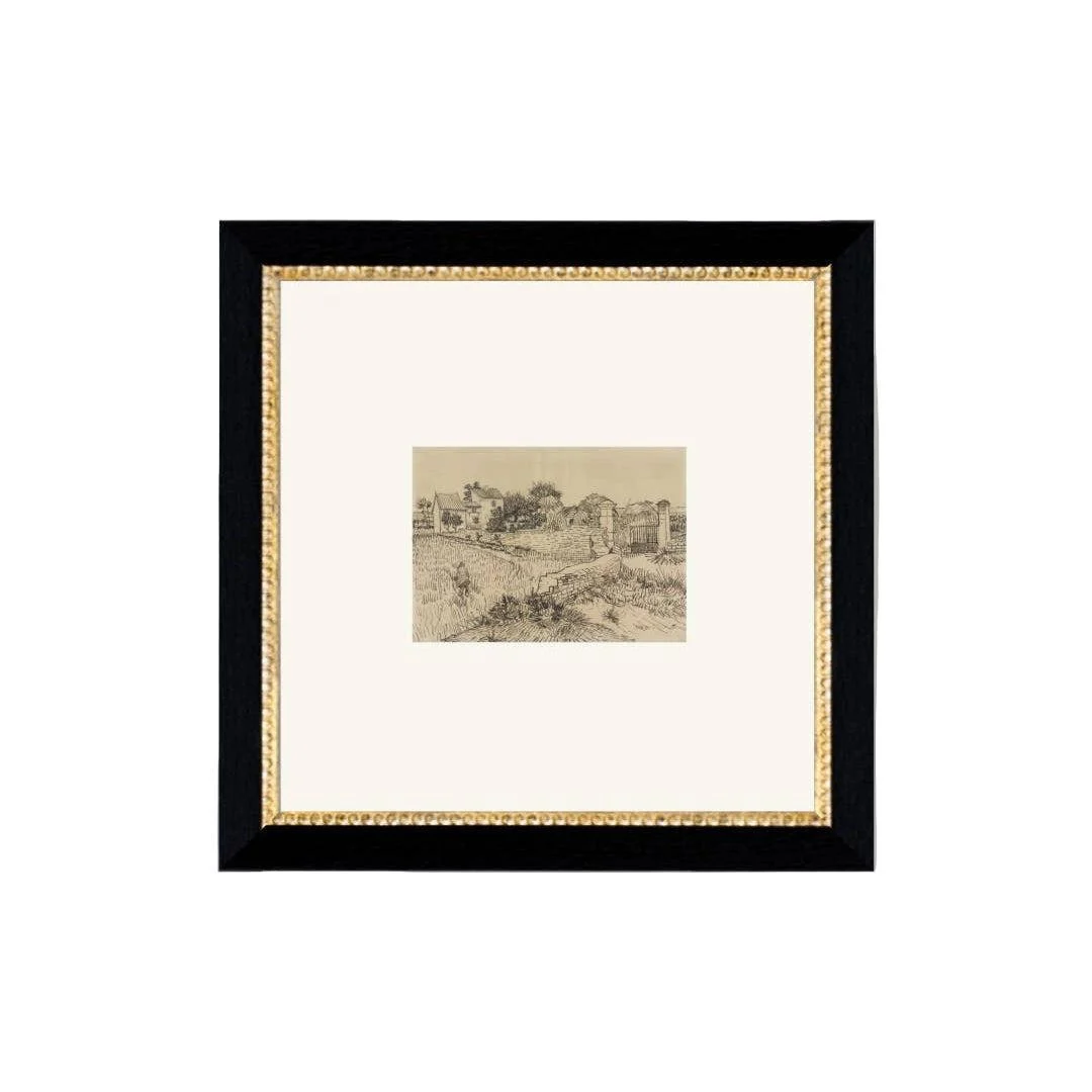 Tuscan Village Framed Antique Art