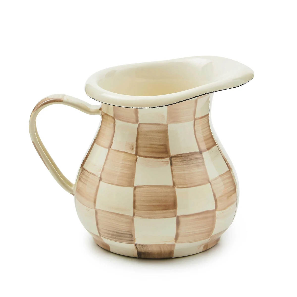 MacKenzie-Childs Mocha Check Little Creamer