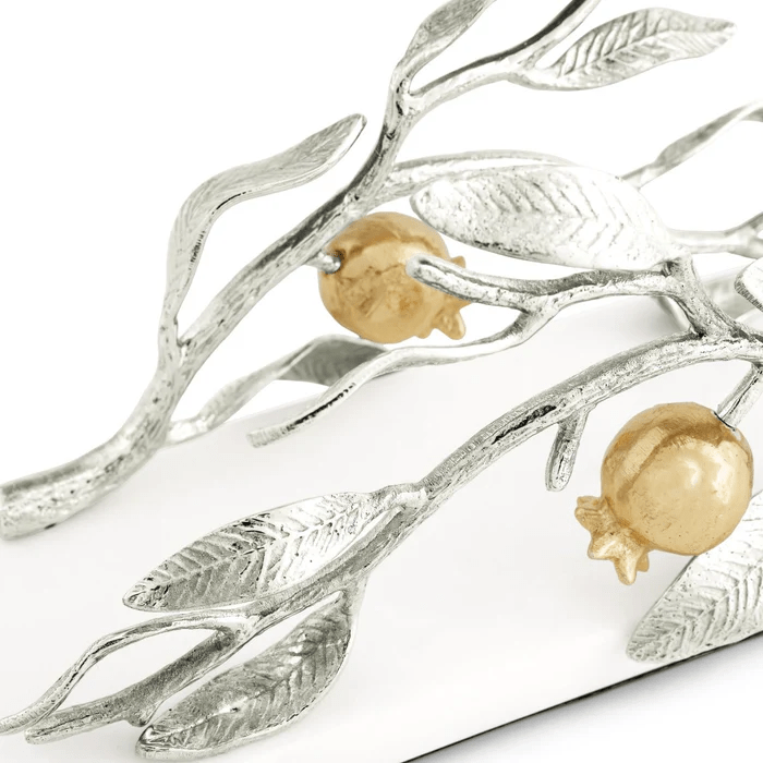 Michael Aram Pomegranate Silver & Gold Vertical Napkin Holder