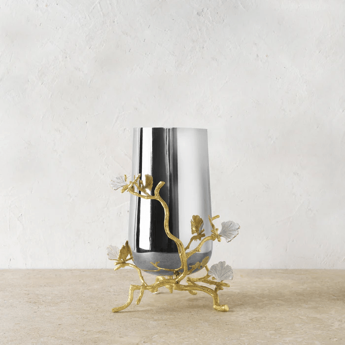 Michael Aram Butterfly Ginkgo Gold Vase - Medium