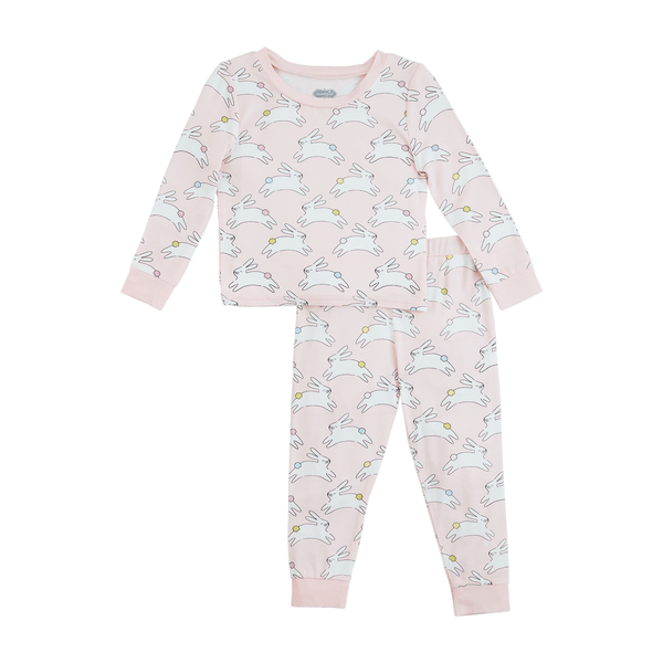 Mud Pie Pink Bunny Toddler Pajamas