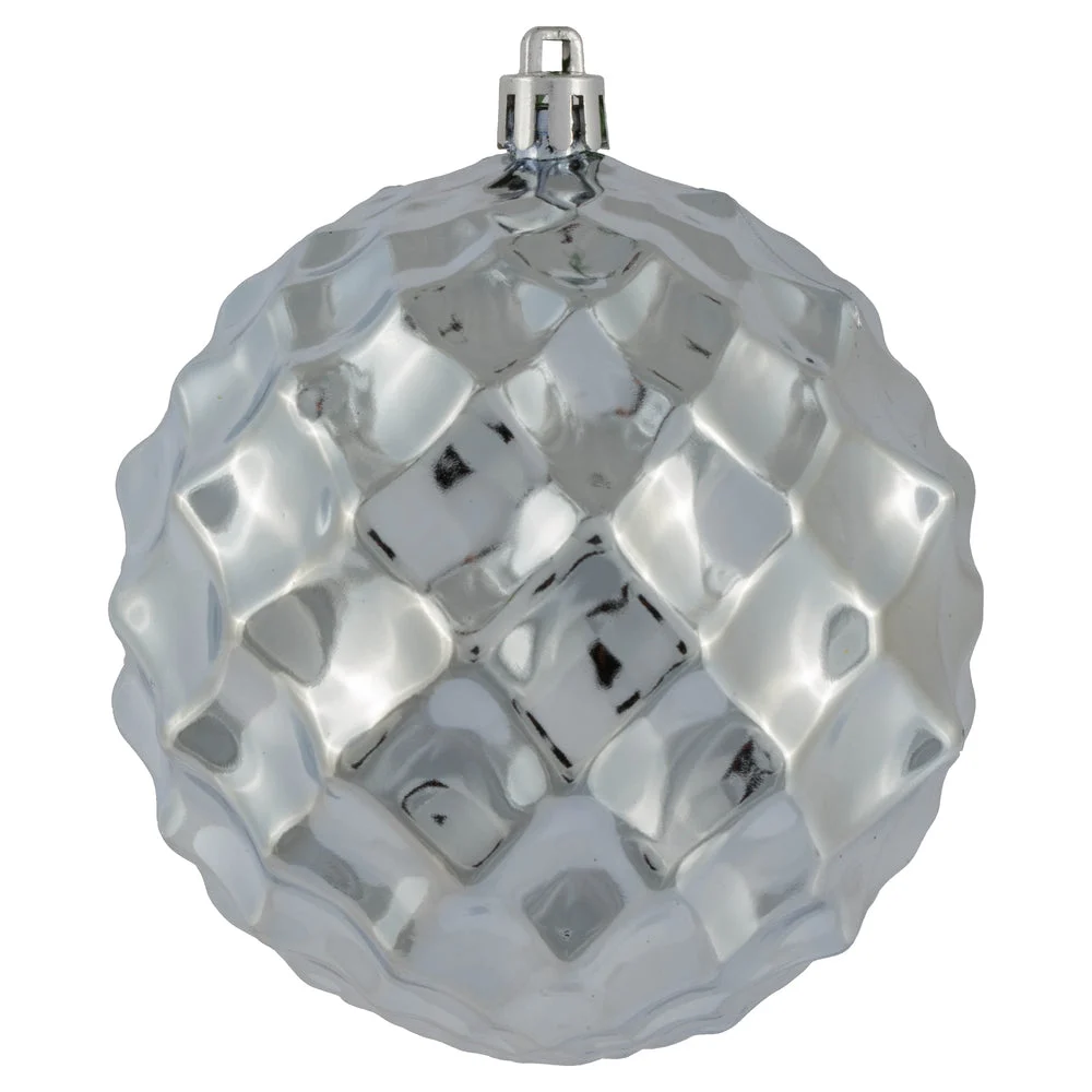 Vickerman N174134D 4" Lilac Shiny Diamond Bauble 6Bag