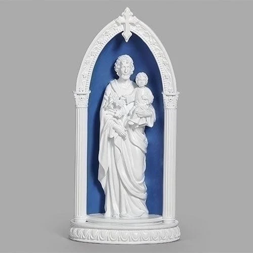 8.25"H LED ST. JOSEPH IN ARCH DELLA ROBBIA